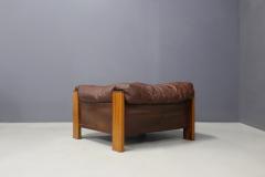 Afra Tobia Scarpa Afra Tobia Scarpa Chair and Ottoman for Maxalto Model Berg re in leather 1975 - 1136393