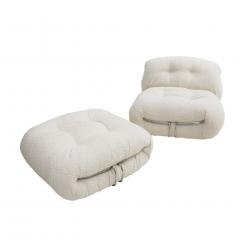 Afra Tobia Scarpa Afra Tobia Scarpa Soriana Chair and Ottoman for Cassina Italy 1960s - 1590304