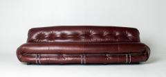 Afra Tobia Scarpa Afra Tobia Scarpa Soriana Four Seat Sofa Ottoman in New Oxblood Leather - 4715709