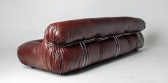 Afra Tobia Scarpa Afra Tobia Scarpa Soriana Four Seat Sofa Ottoman in New Oxblood Leather - 4715720