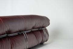 Afra Tobia Scarpa Afra Tobia Scarpa Soriana Four Seat Sofa Ottoman in New Oxblood Leather - 4715721