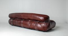 Afra Tobia Scarpa Afra Tobia Scarpa Soriana Four Seat Sofa Ottoman in New Oxblood Leather - 4715723