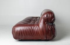 Afra Tobia Scarpa Afra Tobia Scarpa Soriana Four Seat Sofa Ottoman in New Oxblood Leather - 4715727