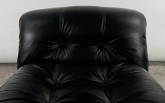 Afra Tobia Scarpa Afra Tobia Scarpa Soriana Lounge Black Leather Chair for Cassina a Pair - 3008064