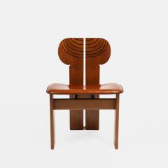 Afra Tobia Scarpa Afra Tobia Scarpa for Maxalto Set of Twelve Africa Walnut Dining Chairs - 3743127