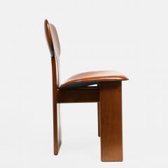 Afra Tobia Scarpa Afra Tobia Scarpa for Maxalto Set of Twelve Africa Walnut Dining Chairs - 3743130