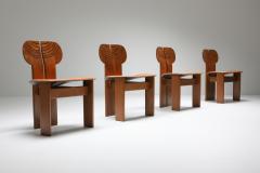 Afra Tobia Scarpa Afra and Tobia Scarpa Africa Chairs with Cognac Leather Seating 1970s - 1354594