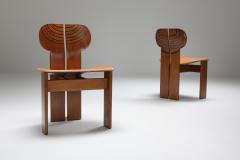 Afra Tobia Scarpa Afra and Tobia Scarpa Africa Chairs with Cognac Leather Seating 1970s - 1354597