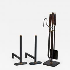 Afra Tobia Scarpa Afra and Tobia Scarpa Fireplace Set with Tools and Andirons - 1291674