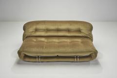 Afra Tobia Scarpa Afra and Tobia Scarpa Soriana Two Seater Sofa in Velour Italy 1969 - 2719032