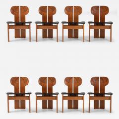 Afra Tobia Scarpa Africa Chairs by Afra and Tobia Scarpa Set of 8 - 4614274