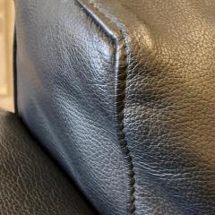 Afra Tobia Scarpa Bastiano Black Leather Sofa with Walnut Frame by Afra Tobia Scarpa - 1696631