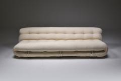 Afra Tobia Scarpa Cassina Soriana Four Seater Sofa by Afra and Tobia Scarpa in Boucl 1970s - 1960819