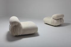 Afra Tobia Scarpa Cassina Soriana Pair of Lounge Chairs by Afra and Tobia Scarpa 1970s - 940020