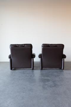 Afra Tobia Scarpa Coronado Leather Lounge Chairs by Afra and Tobia Scarpa for B B Italia - 4595923