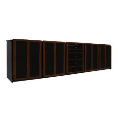 Afra Tobia Scarpa Mid Century Afra And Tobia Scarpa Italian Wood Black Lacquer 1970s Sideboard - 4608229