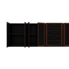Afra Tobia Scarpa Mid Century Afra And Tobia Scarpa Italian Wood Black Lacquer 1970s Sideboard - 4608230