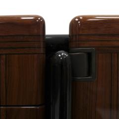 Afra Tobia Scarpa Mid Century Afra And Tobia Scarpa Italian Wood Black Lacquer 1970s Sideboard - 4608236