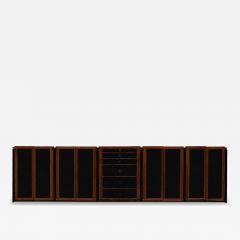 Afra Tobia Scarpa Mid Century Afra And Tobia Scarpa Italian Wood Black Lacquer 1970s Sideboard - 4608252