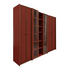 Afra Tobia Scarpa Mid Century Afra Tobia Scarpa Italian Red Lacquer 1960s Modular Wall Unit - 4617739