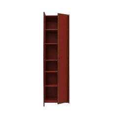 Afra Tobia Scarpa Mid Century Afra Tobia Scarpa Italian Wood Red Lacquer 1960s Tall Cabinet - 4617709