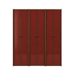 Afra Tobia Scarpa Mid Century Afra Tobia Scarpa Italian Wood Red Lacquer 1960s Tall Cabinet - 4617713