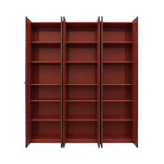 Afra Tobia Scarpa Mid Century Afra Tobia Scarpa Italian Wood Red Lacquer 1960s Tall Cabinet - 4617715