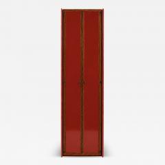 Afra Tobia Scarpa Mid Century Afra Tobia Scarpa Italian Wood Red Lacquer 1960s Tall Cabinet - 4619020