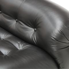 Afra Tobia Scarpa Mid Century Modern Black Leather Soriana Sofa Designed By Tobia Scarpa Italy - 3189985