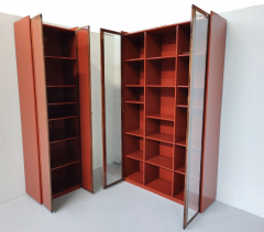 Afra Tobia Scarpa Mid Century Modern Red Artona Bookcase by Afra and Tobia Scarpa Maxalto 1960s - 3372375