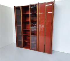 Afra Tobia Scarpa Mid Century Modern Red Artona Bookcase by Afra and Tobia Scarpa Maxalto 1960s - 3372378