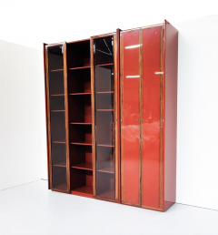 Afra Tobia Scarpa Mid Century Modern Red Artona Bookcase by Afra and Tobia Scarpa Maxalto 1960s - 3372382