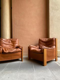 Afra Tobia Scarpa Pair of Armchairs Bergere by Afra Tobia Scarpa for Maxalto Italy 1970s - 1245221