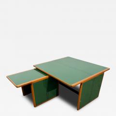Afra Tobia Scarpa Pair of Laker Green Coffee Tables by Afra Tobia Scarpa Italy - 4500103