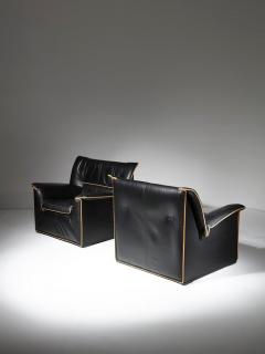 Afra Tobia Scarpa Pair of Lauriana Lounge Chairs by Afra and Tobia Scarpa for B B Italia - 4726044