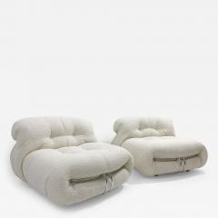 Afra Tobia Scarpa Pair of Mid Century Soriana Lounge Chairs by Afra Tobia Scarpa for Cassina - 2853882