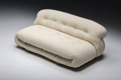 Afra Tobia Scarpa Scarpa Soriana Sofa in Boucl Wool 1970s - 2670411