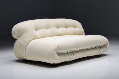 Afra Tobia Scarpa Scarpa Soriana Sofa in Boucl Wool 1970s - 2670412