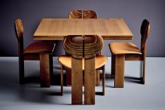 Afra Tobia Scarpa Set of 4 Afrika Chairs with matching extendable Table by Afra and Tobia Scarpa - 4255373