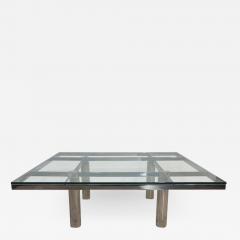 Afra Tobia Scarpa Sofa Table Andre by Afra Tobia Scarpa Chromed and Glass Italy circa 1970 - 1937373