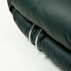 Afra Tobia Scarpa Soriana Lounge Chair by Afra Tobia Scarpa for Cassina Elmo Green Leather - 3261674