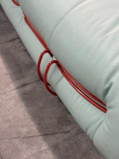 Afra Tobia Scarpa Soriana sofa by Afra Tobia Scarpa for Cassina in Soft Mint Green Leather - 4602972