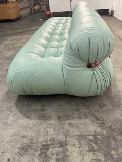 Afra Tobia Scarpa Soriana sofa by Afra Tobia Scarpa for Cassina in Soft Mint Green Leather - 4602975