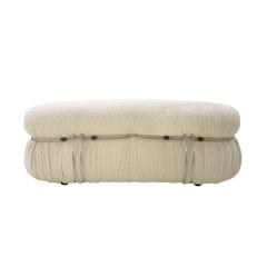 Afra Tobia Scarpa Tobia Scarpa Mid Century Modern White Boucl Wool Soriana Italian Sofa 60s - 1840340