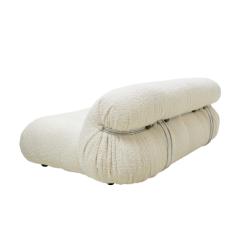 Afra Tobia Scarpa Tobia Scarpa Mid Century Modern White Boucl Wool Soriana Italian Sofa 60s - 1840341