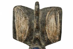 African 19th Century Carved Painted Wood Yoruba Shango Figure on Metal Stand - 4666938