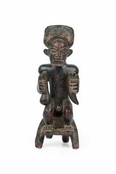 African Angola 20th Century Carved Wood Chokwe Ancestor Chibinda Ilunga Figure - 4665409