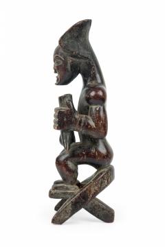 African Angola 20th Century Carved Wood Chokwe Ancestor Chibinda Ilunga Figure - 4665410