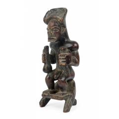 African Angola 20th Century Carved Wood Chokwe Ancestor Chibinda Ilunga Figure - 4694567