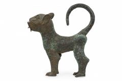 African Benin City Nigeria 20th Century Bronze Leopard - 4667424